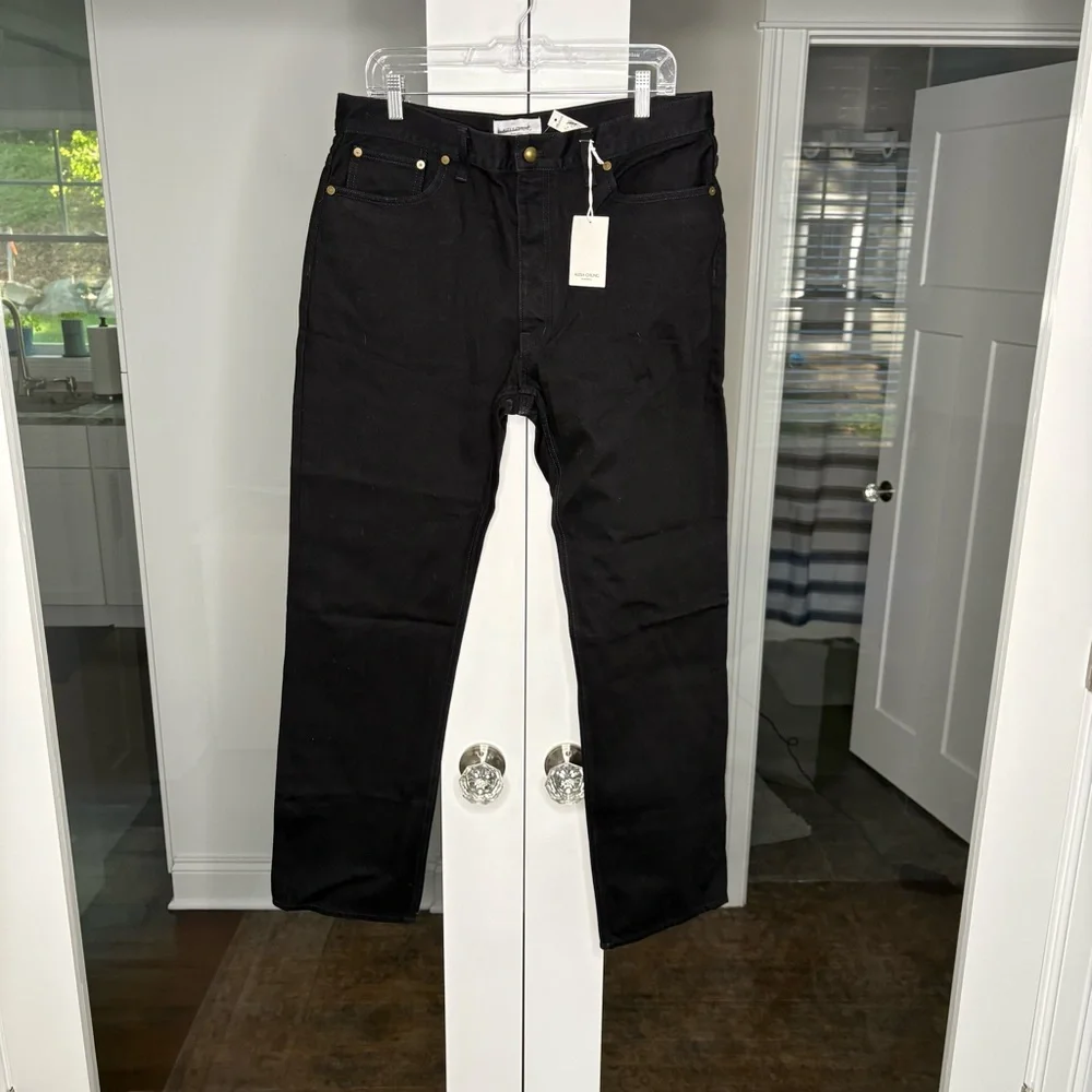 NWT Alexa Chung Madewell High-Rise Straight Jean Outridge Wash Black